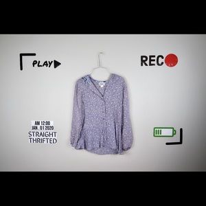 Vtg Zoe California hooded blouse S